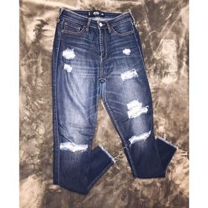 Skinny high-rise jeans